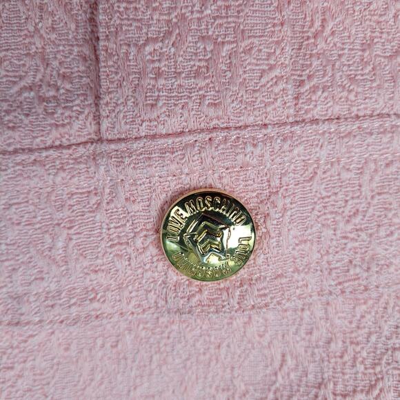 Demure Love Moschino Pastel Pink Double Pocket Skirt Gold Buttons size 4 - Picture 5 of 9